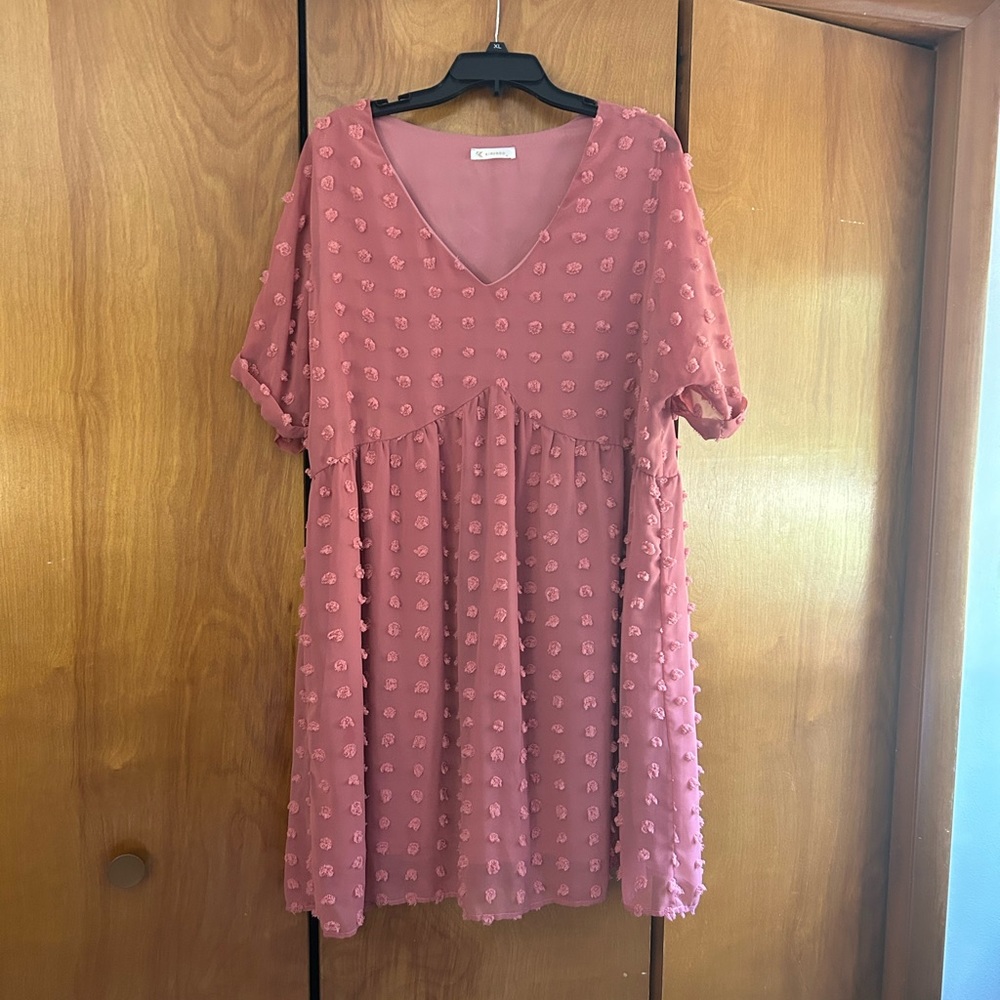 Kirundo Swiss dot pink dress size XL
